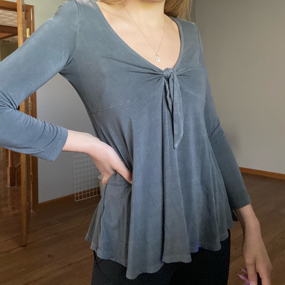 American Eagle Tie Front Top